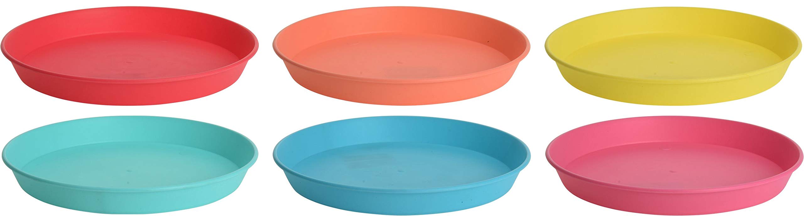 Excellent Housewares Lot de 6 assiettes réutilisables en plastique 22,​5 cm