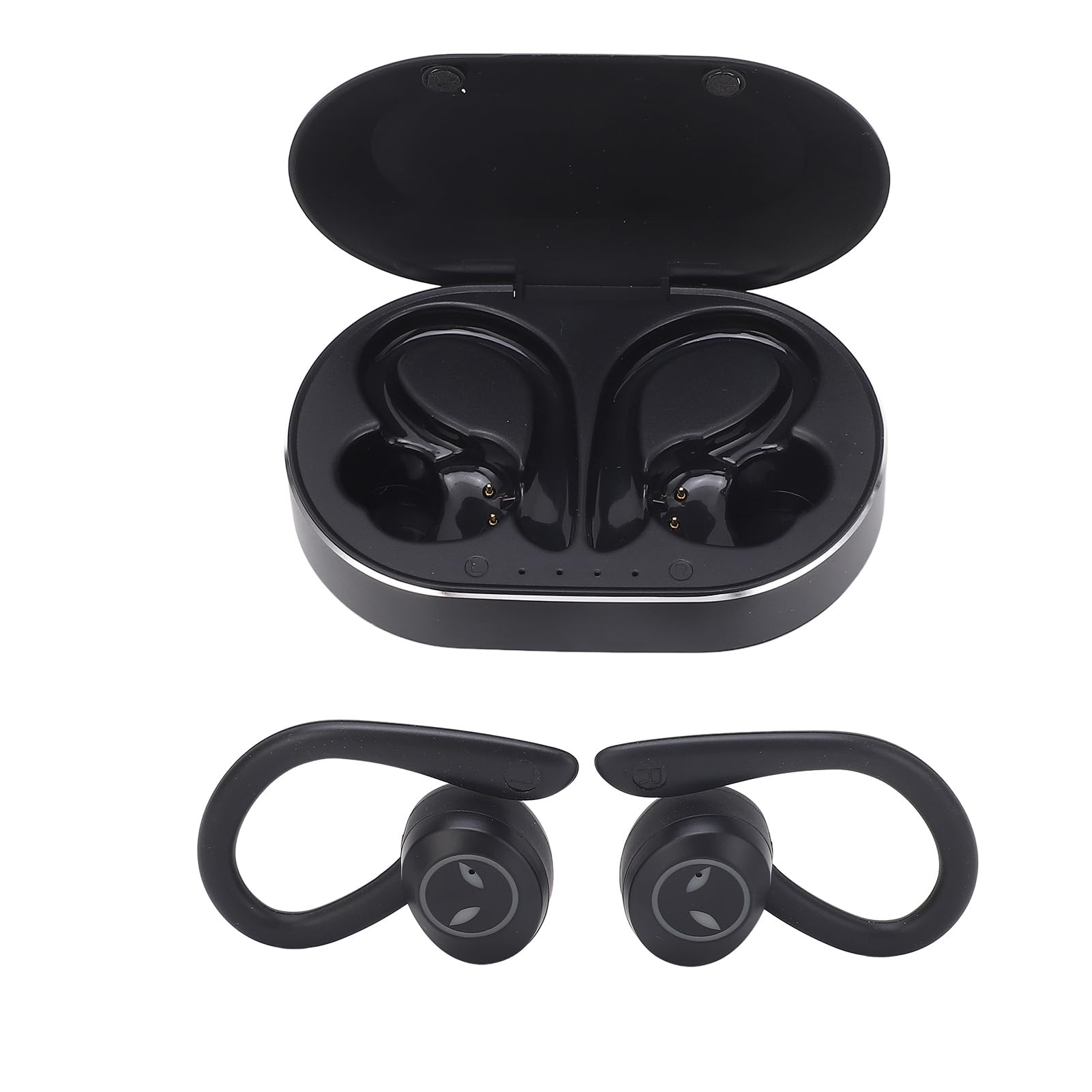 Auricolari, Auricolari Wireless Stereo Impermeabili con Cancellazione del Rumore Cuffie Wireless con Microfono Auricolari per Guida Viaggi Sportivi (BLACK)