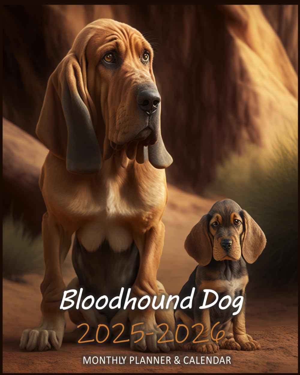 Bloodhound Dog 20252026 Monthly Planner Monthly, Weekly