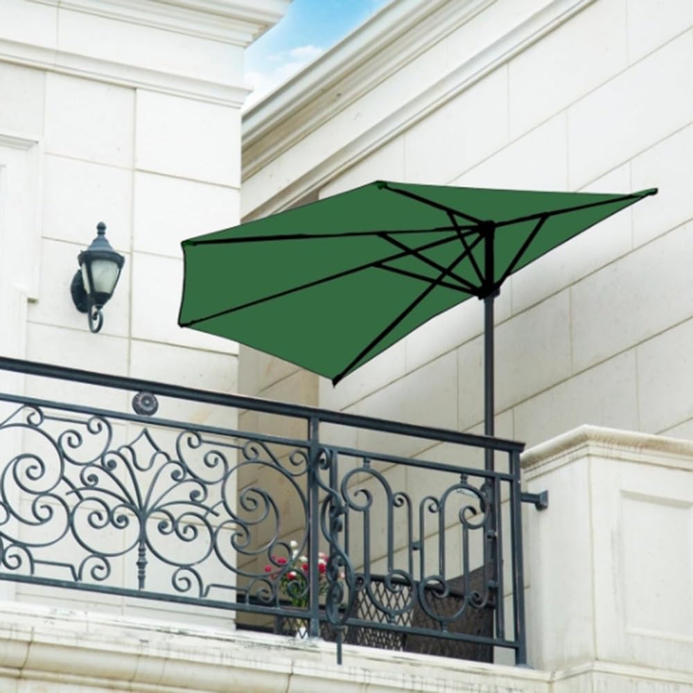 Ombrellone Da Parete Esterni Ombrellone Da Giardino A Mezzaluna | Ombrellone Semicircolare 5 Costole Ombrellone Da Balcone Per Ristorante Mercato