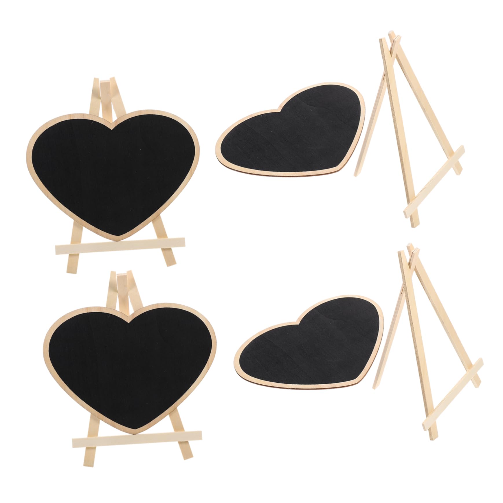 HOODANCOS 4pcs Wooden Chalkboard Signs Vertical Display for Boy Girl Painting Creative Message Board for Home Easy to Wipe Clean for Parties and Events