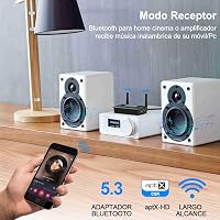 1Mii B03+ Bluetooth 5.3 TV Adó-Vevő LCD Kijelzővel - HiFi Audió Adapter 3.5mm AUX/Optikai Csatlakozással, Alacsony Késleltetésű aptX HD, 2 F 5