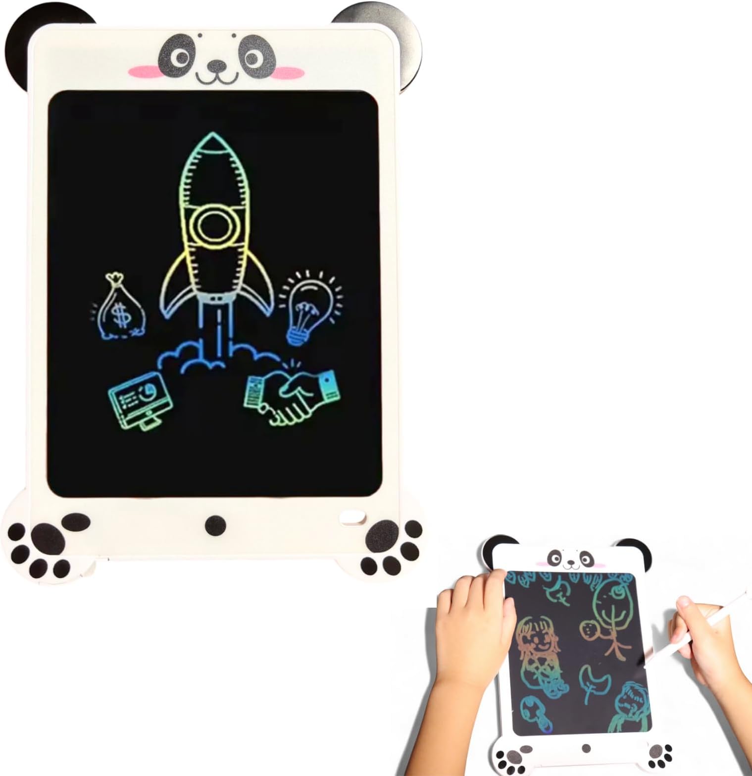 Cute Panda Drawing Tablet LCD Memo Pad 8.5 Inch with Pen Writing Sketch Board