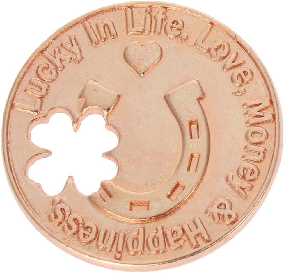 Sterling Gifts 50 Lucky Penny with Four Leaf Clover Love Live Happiness (Pack of 50)