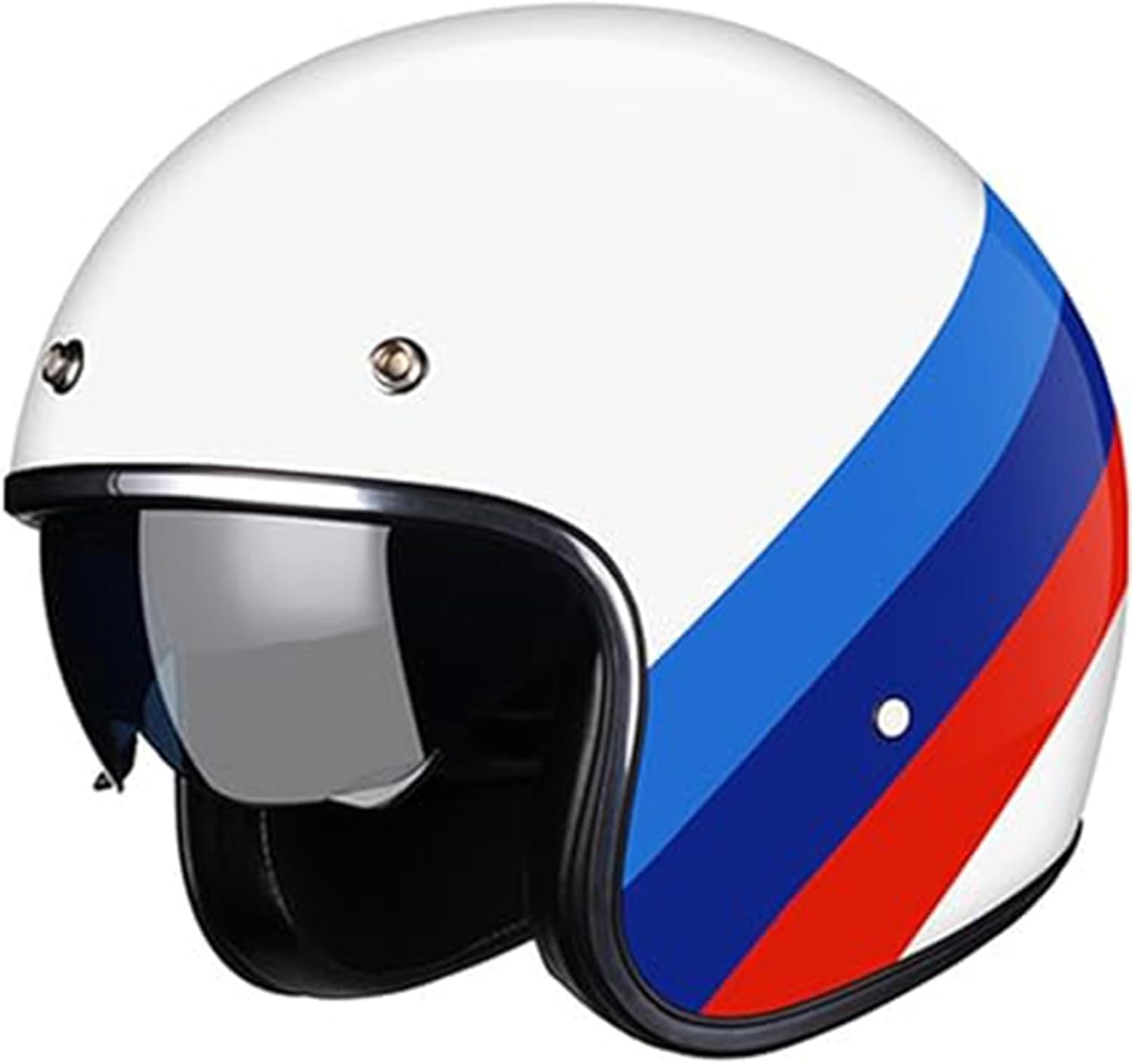 Casco Jet Retrò Per Moto E Scooter - Certificato ECE/DOT - Visiera Antigraffio, Fodera Rimovibile - Foto 5