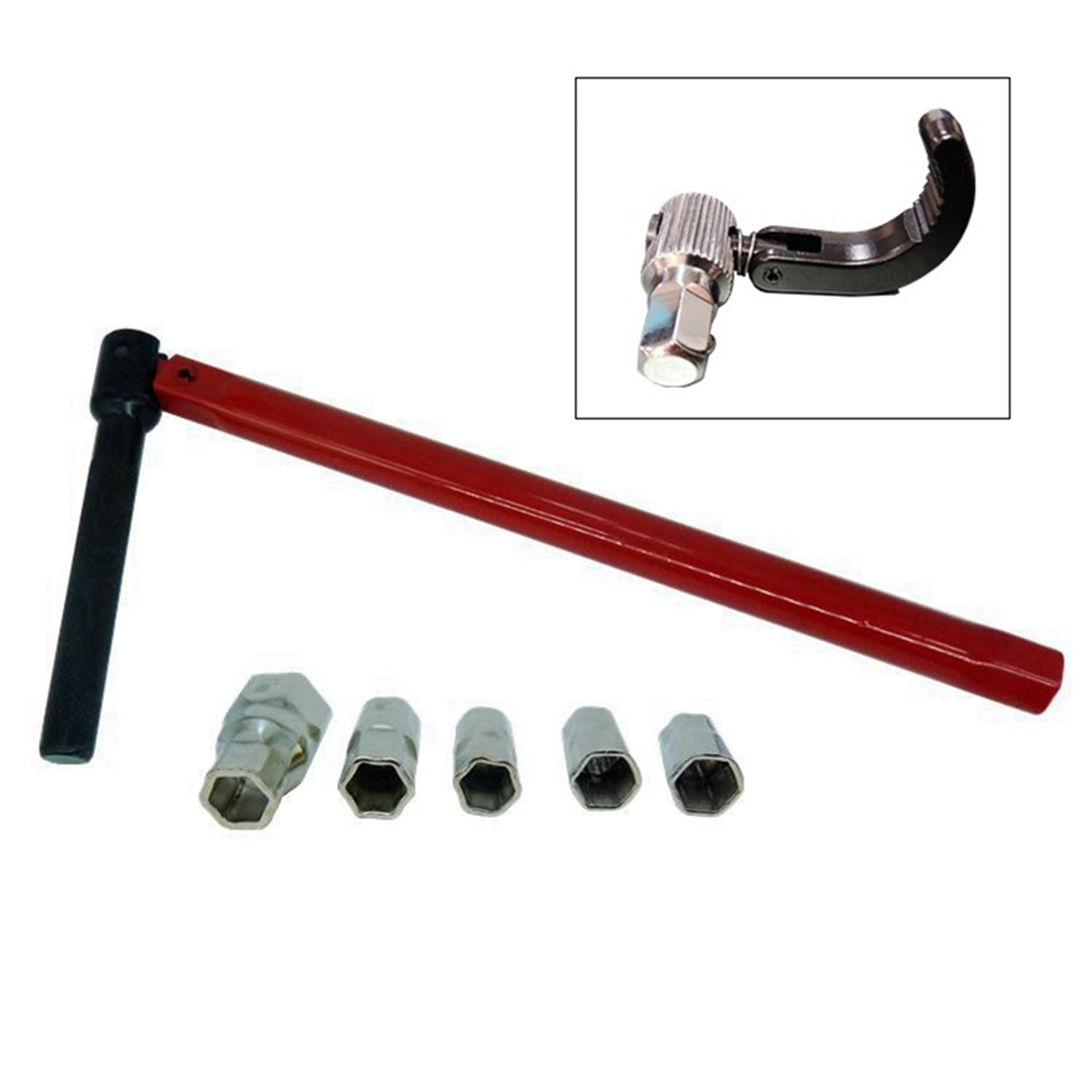 3X Llave de Grifo, Llave de Tubo de Fontanero de Acero Al Carbono con 15 Vasos y 3 Mandril, Llave de Tuerca Trasera para Grifo, Llaves para de Cocina, A