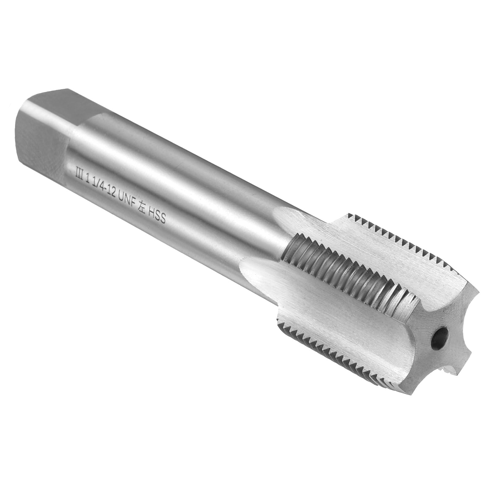 Taraud à main de précision uxcell 1-1/4"-12 UNF filetage gauche acier rapide HSS6542