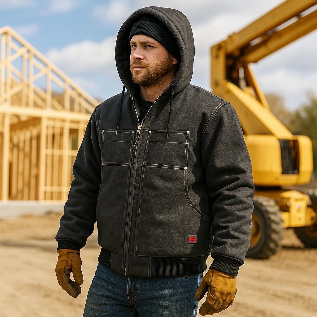 Tough Duck Men's Hooded Bomber Jacket