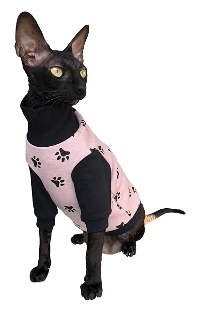 Foto 2 de 5 de Ropa Gato Jersey Sphynx Gatito Pink Cálido Sin Pelo Invierno Abrigo (XS)