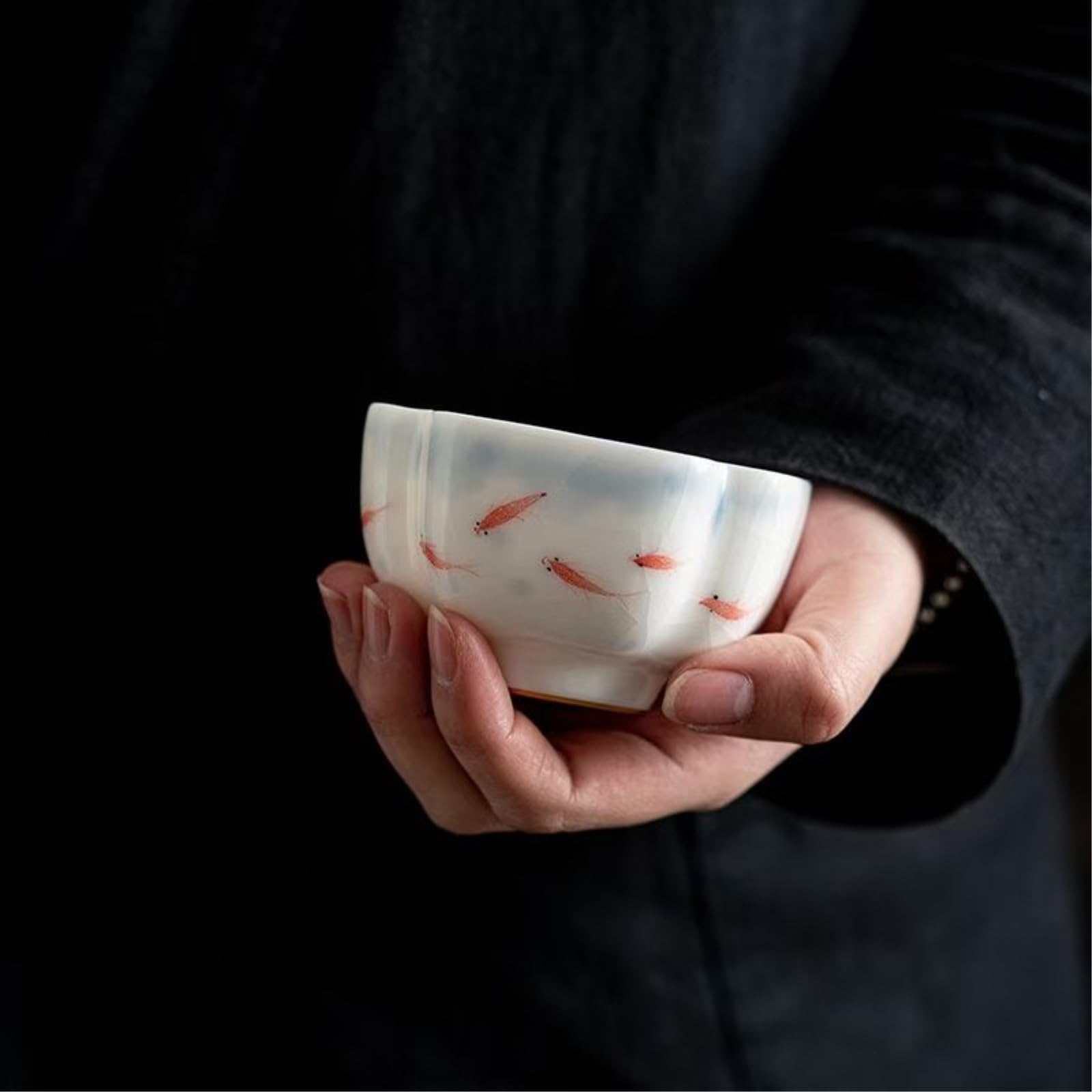 Ceramiczne Ruyao ręcznie malowane kubki do picia herbaty domowy wykwintny zestaw do herbaty Kung Fu - kubek 75 ml - pudełko