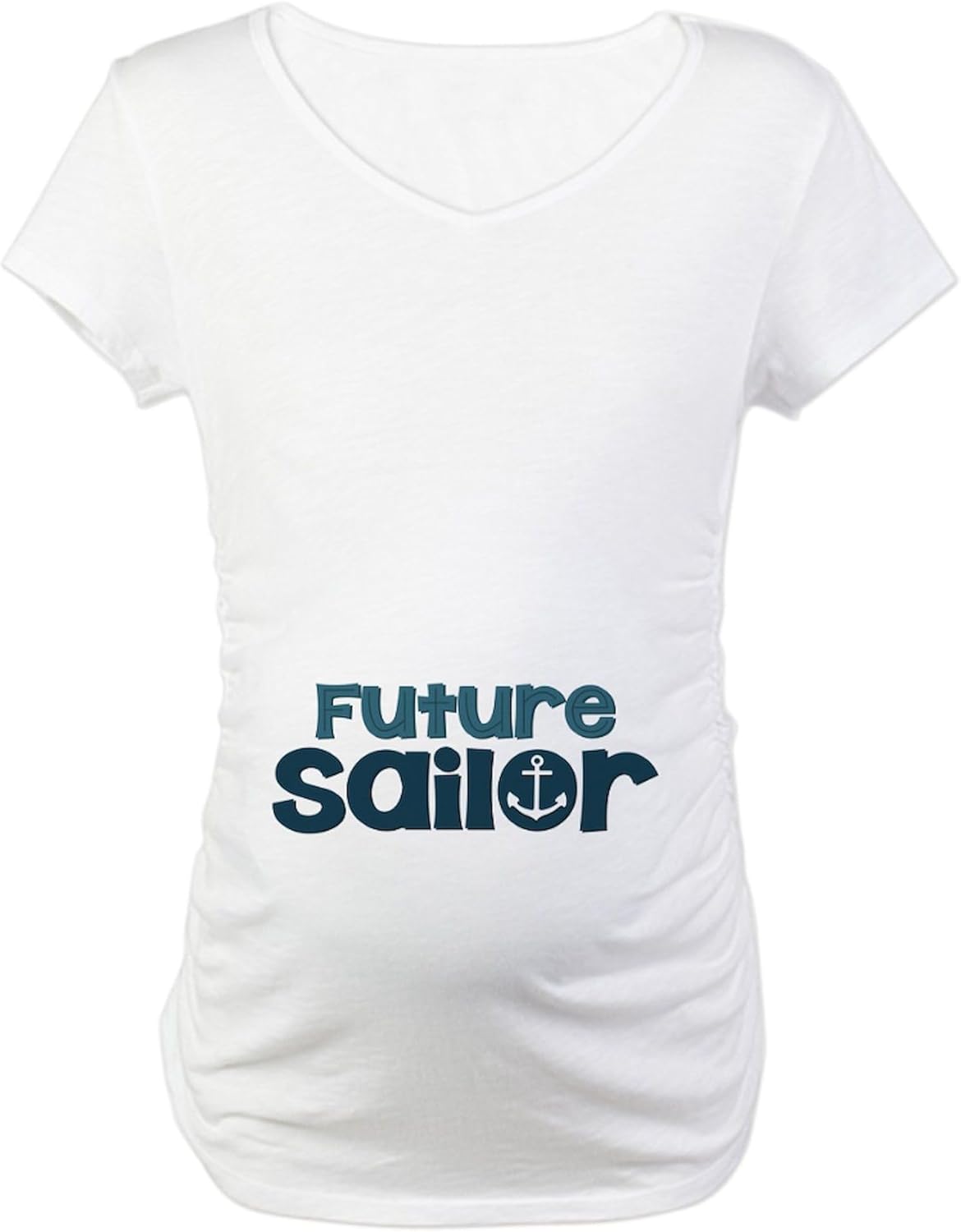CafePress US Navy Future Sailor Maternity T Shirt Women's Maternity Ruched Side T-Shirt