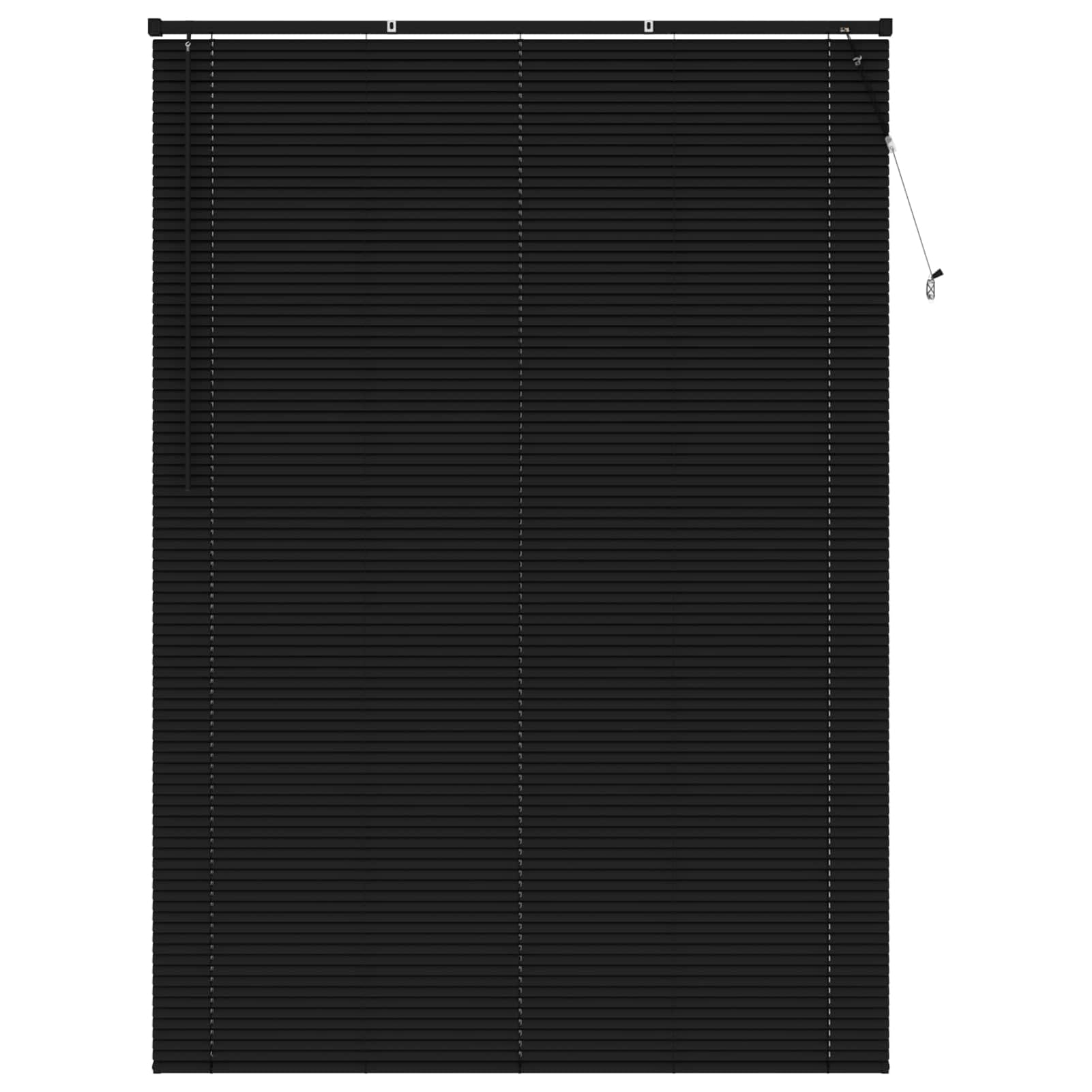 Gecheer Tenda Veneziana PVC, Tapparella Regolabile con Controllo Luce, Design Moderno, 213 x 150 cm, Nero Opaco per Ufficio, Studio, Soggiorno