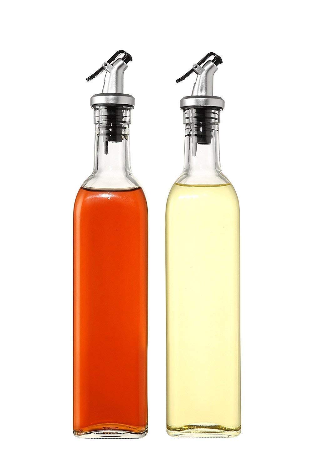 Ashoka's Mart Dispensador de aceite para cocina de 500 ml, transparente, 500 ml, 2 unidades