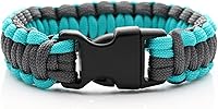Vista 12 de Pulsera de alerta médica Paracord para hombres y mujeres Pulsera de identificación médica de acero inoxidable con hebillas de liberación lateral