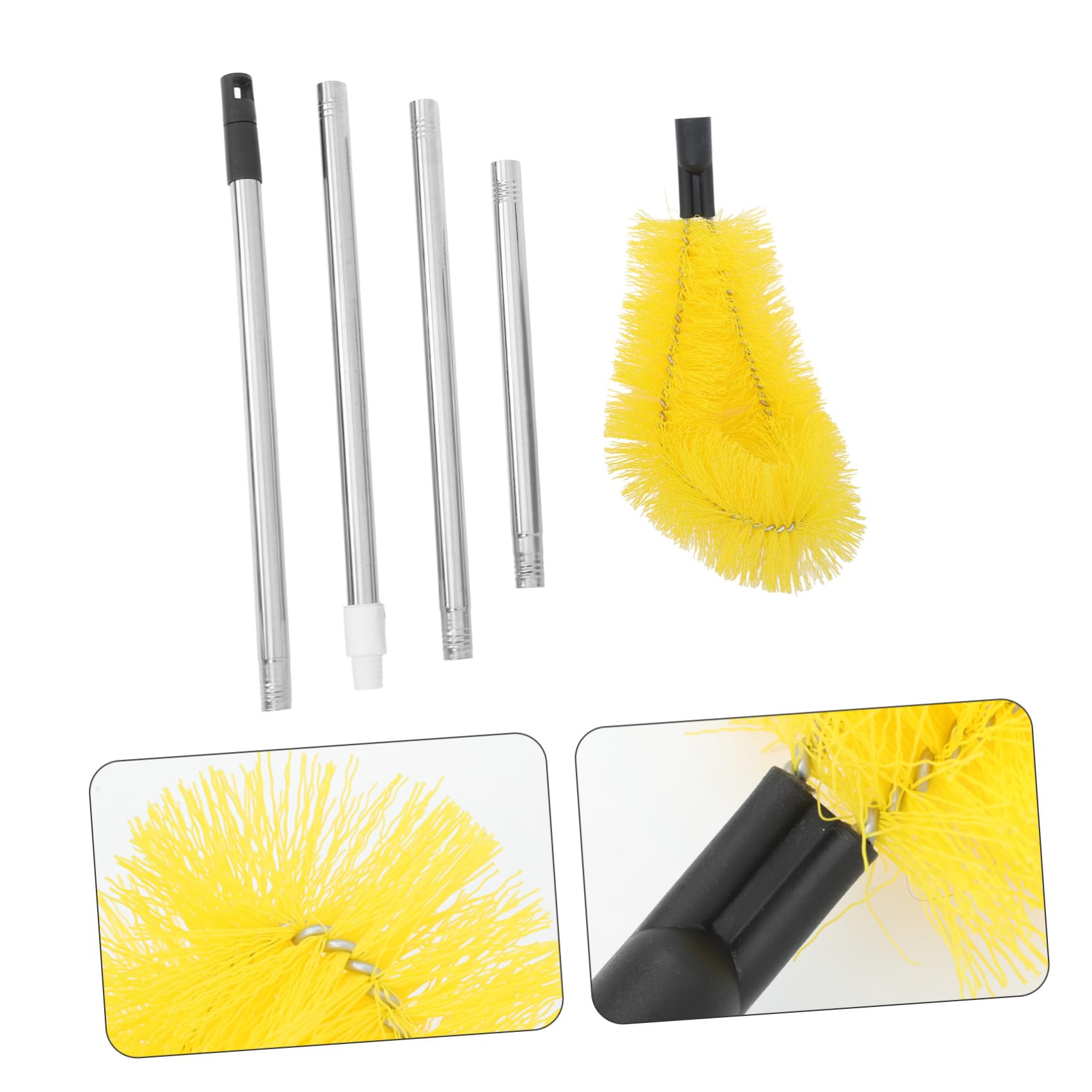 Gadpiparty Cepillo Varilla de Acero Inoxidable para Limpiar Canalones Herramienta Multifuncional Ahorro Fácil Manejo para Limpieza Exterior