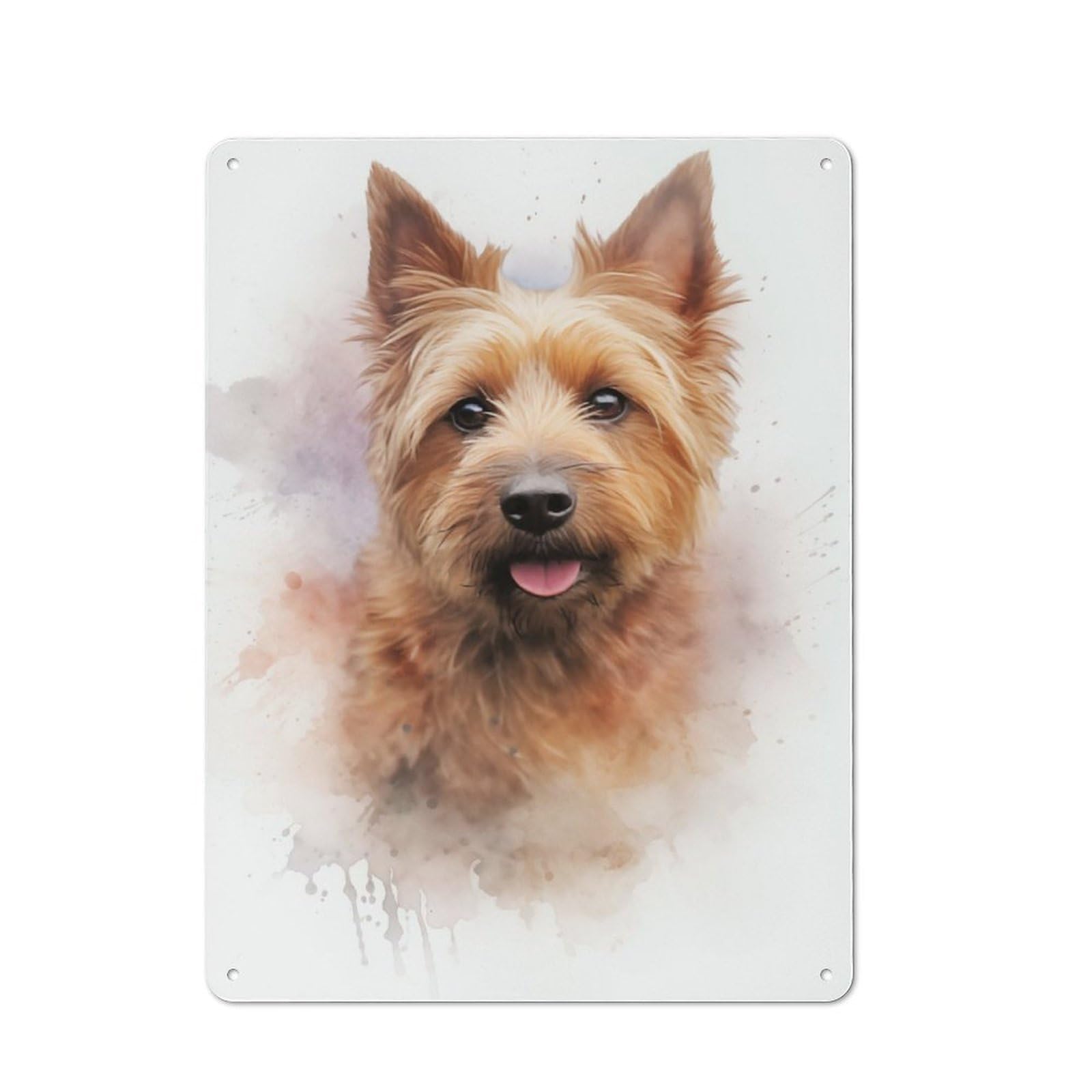Junmoney Australian Terrier Retro Metal Sign 40X30cm For Café Or Home Bar, For Home Interiors, Feature Walls And Decorative Displays
