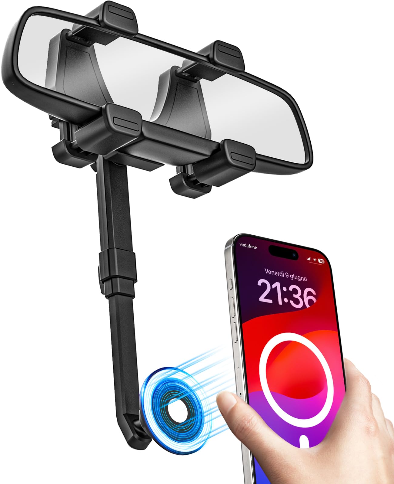 Amazon.co.jp: woleyi 車載ホルダー バックミラー用 スマホホルダー