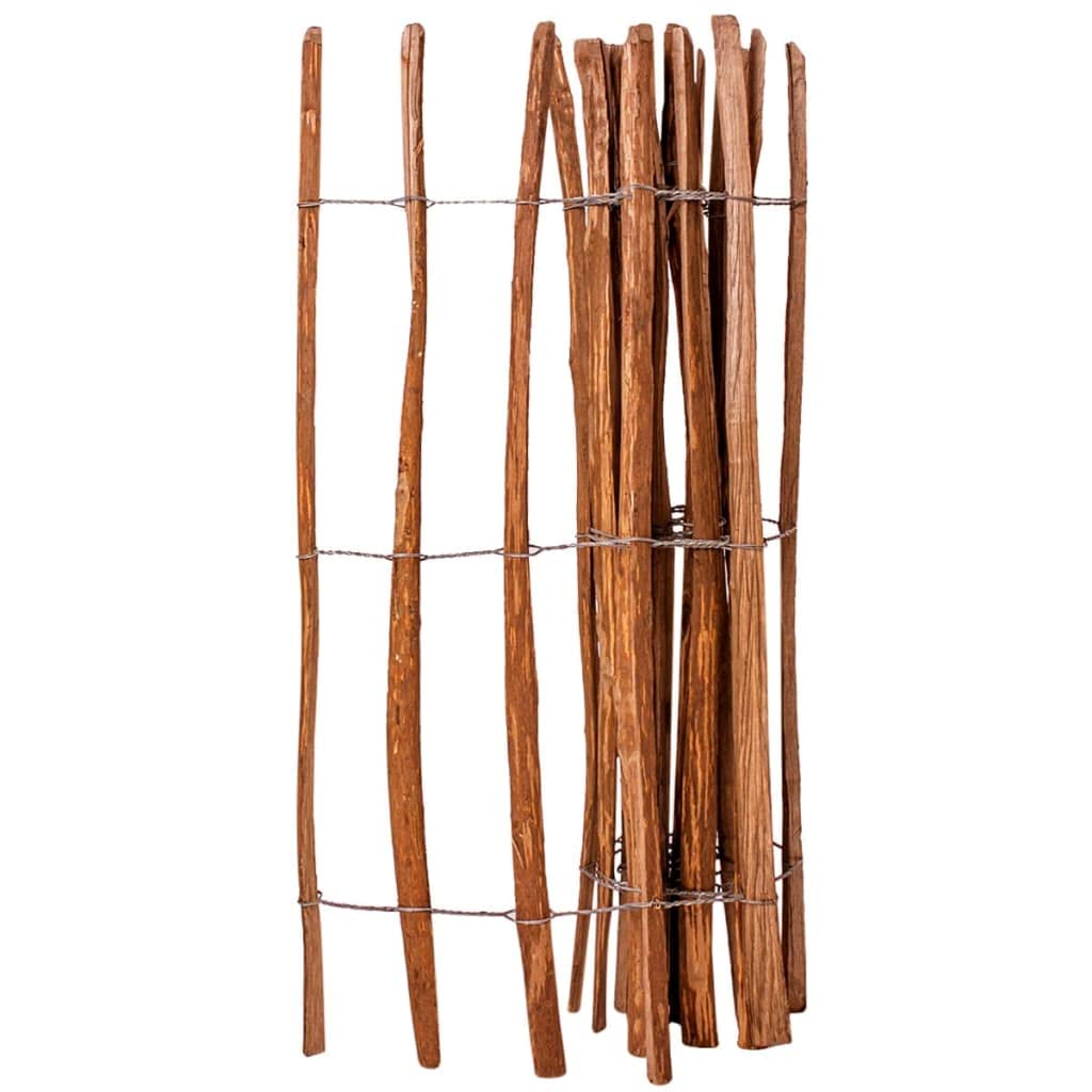 Staketenzaun Haselnuss imprägniert 120x250 cm Gartenzaun Zaunelement Sichtschutz mit robusten Holzlatten und verzinktem Draht ideal für Terrasse, Vorgarten, Balkon, Grundstücksabgrenzung