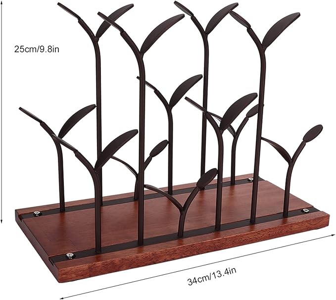 Estante para Botellas GLOGLOW de 6 Unidades, Hierro, Bronce, para Encimera miniatura 3