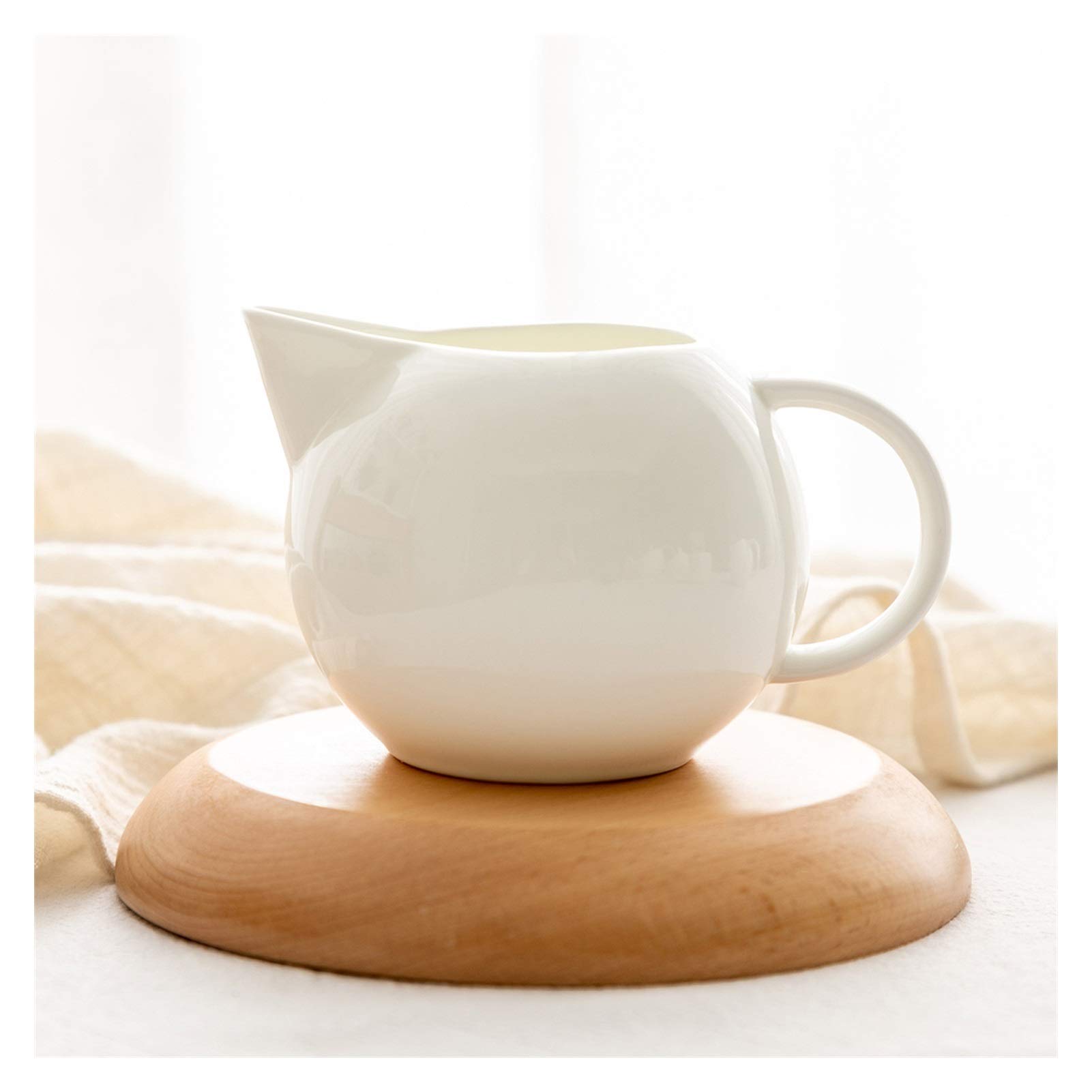 Salsiera Classica, Set per la Panna per caffè e tè, brocca e zuccheriera in Porcellana Bianca, brocca per la Panna in Ceramica