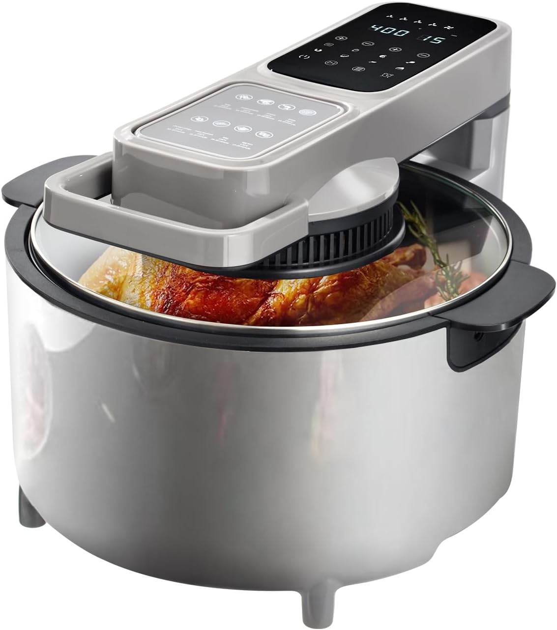 OKF Air Fryer, 8.5 Quart Large Capacity Airfryer Family Size, 270° Large Clear View Window Air Fryers, Easy to Clean Nonstick Basket, Double Security Protection, 160-400°F, 1100W, Less Oil, Grey OKF Air Fryer, 8.5 Quart Large Capacity Airfryer Family Size, 270° Large Clear View Window Air Fryers, Easy to Clean Nonstick Basket, Double Security Protection, 160-400°F, 1100W, Less Oil, Grey