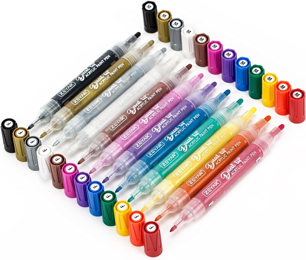 ZEYAR Dual Tip Paint Pens, Medium and Extra Fine, Nepal Ubuy
