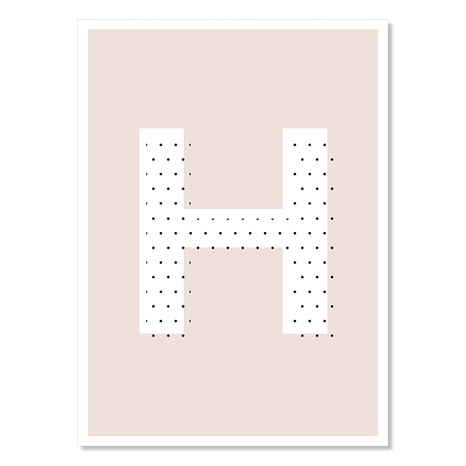 Amazon.com: H Polka Dot Initial Print, Unframed : Handmade Products