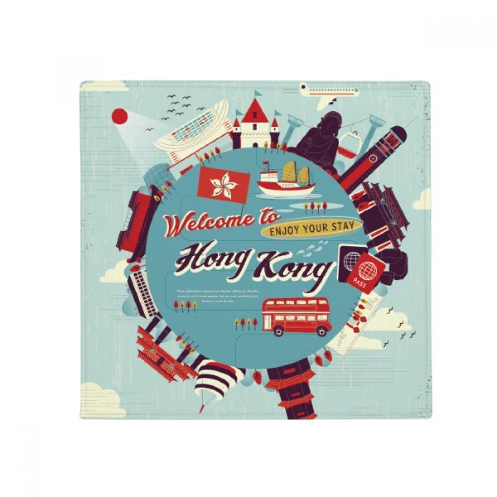 Tapis Hong Kong multicolore et antidérapant de 60x60cm pour maison