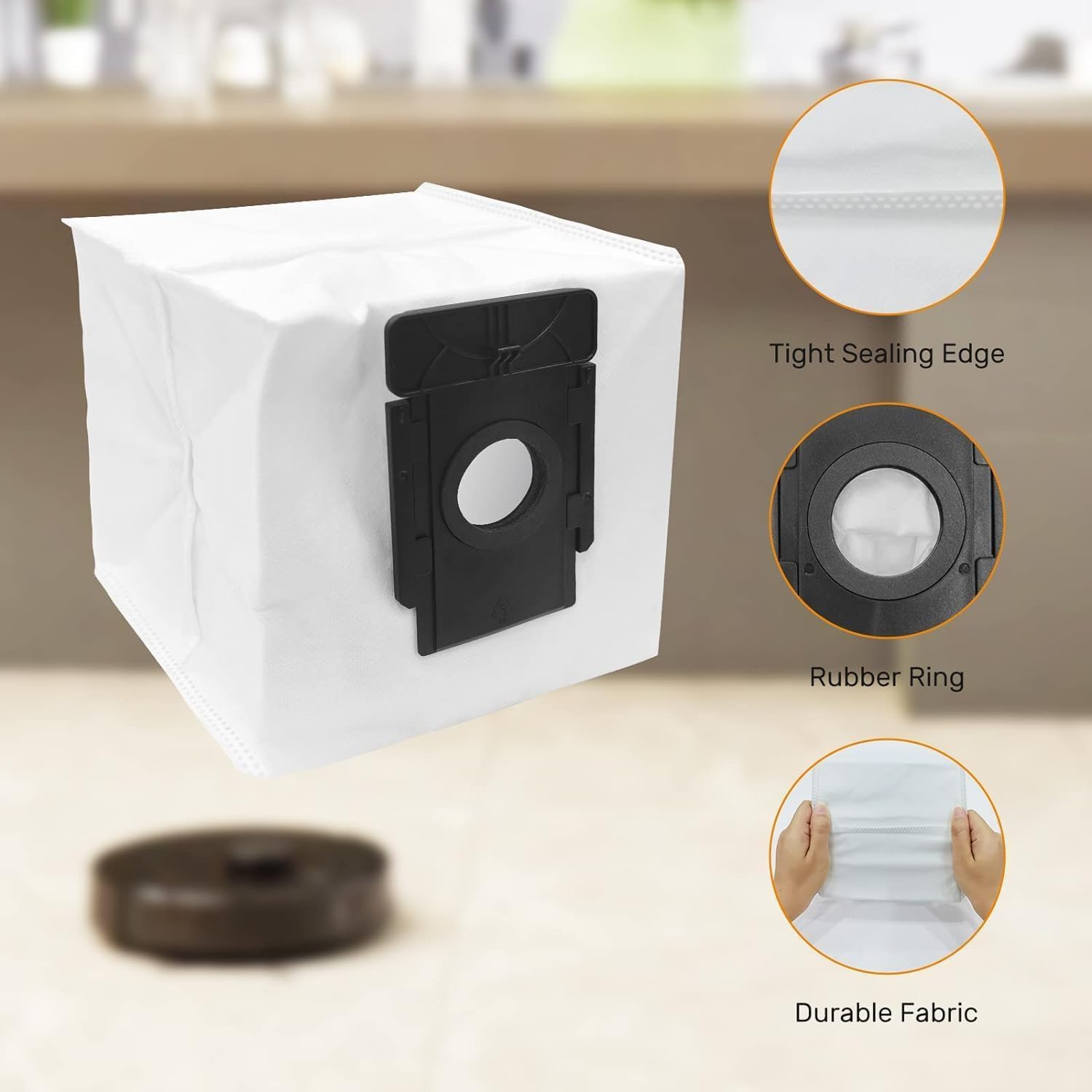 Replacement Dust Bags Compatible with Verefa L11 Pro, 360 S8 Plus, TP-Link Tapo RV30 Plus, Tapo RV10 Plus Robot Vacuum Cleaner 4L Capacity (3Pack)