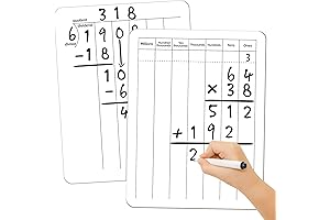 Math Manipulatives White Board: Small Dry-Erase White Board for Kids