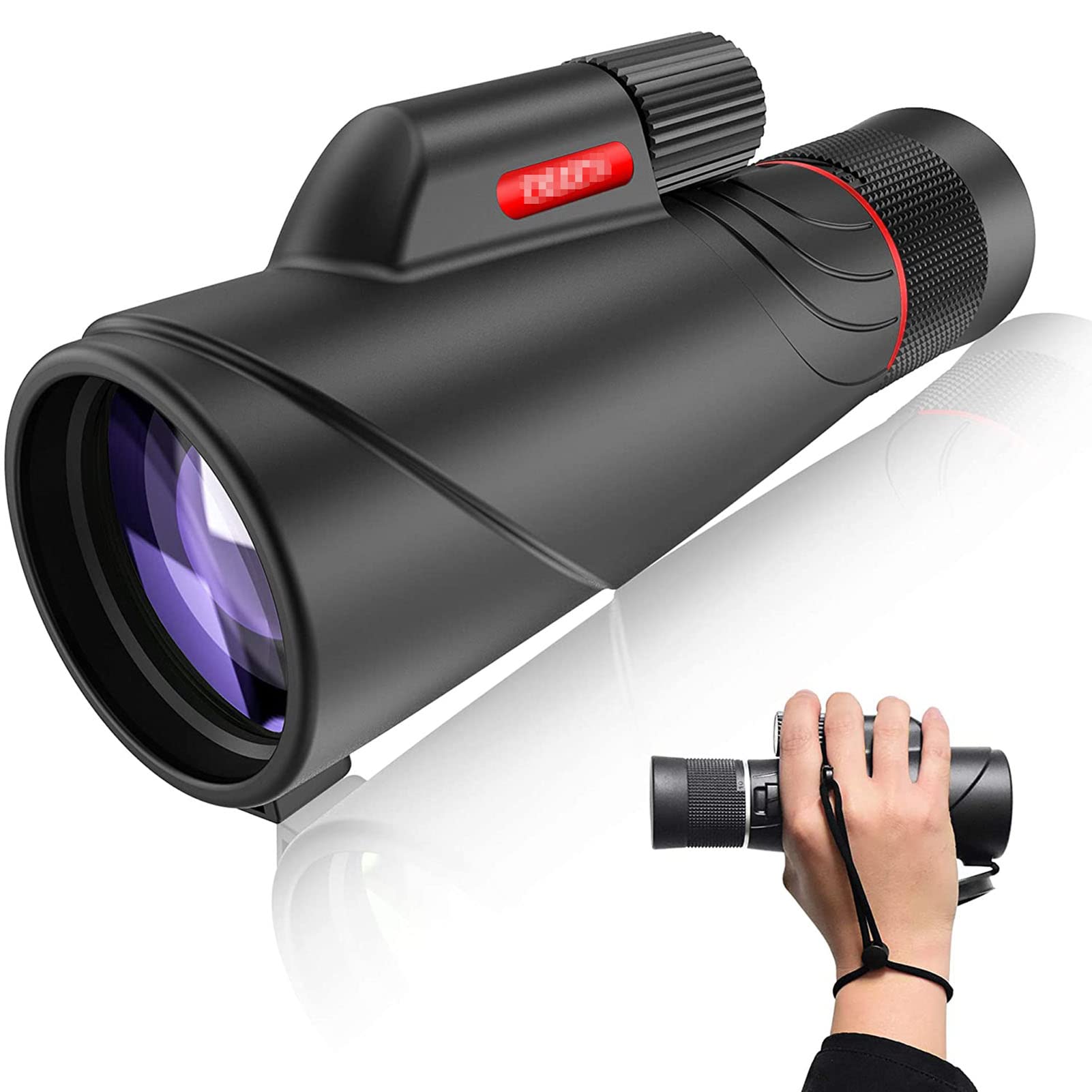 Télescope monoculaire à prisme BAK4 haute clarté avec zoom 10-20x50 intégré - 8