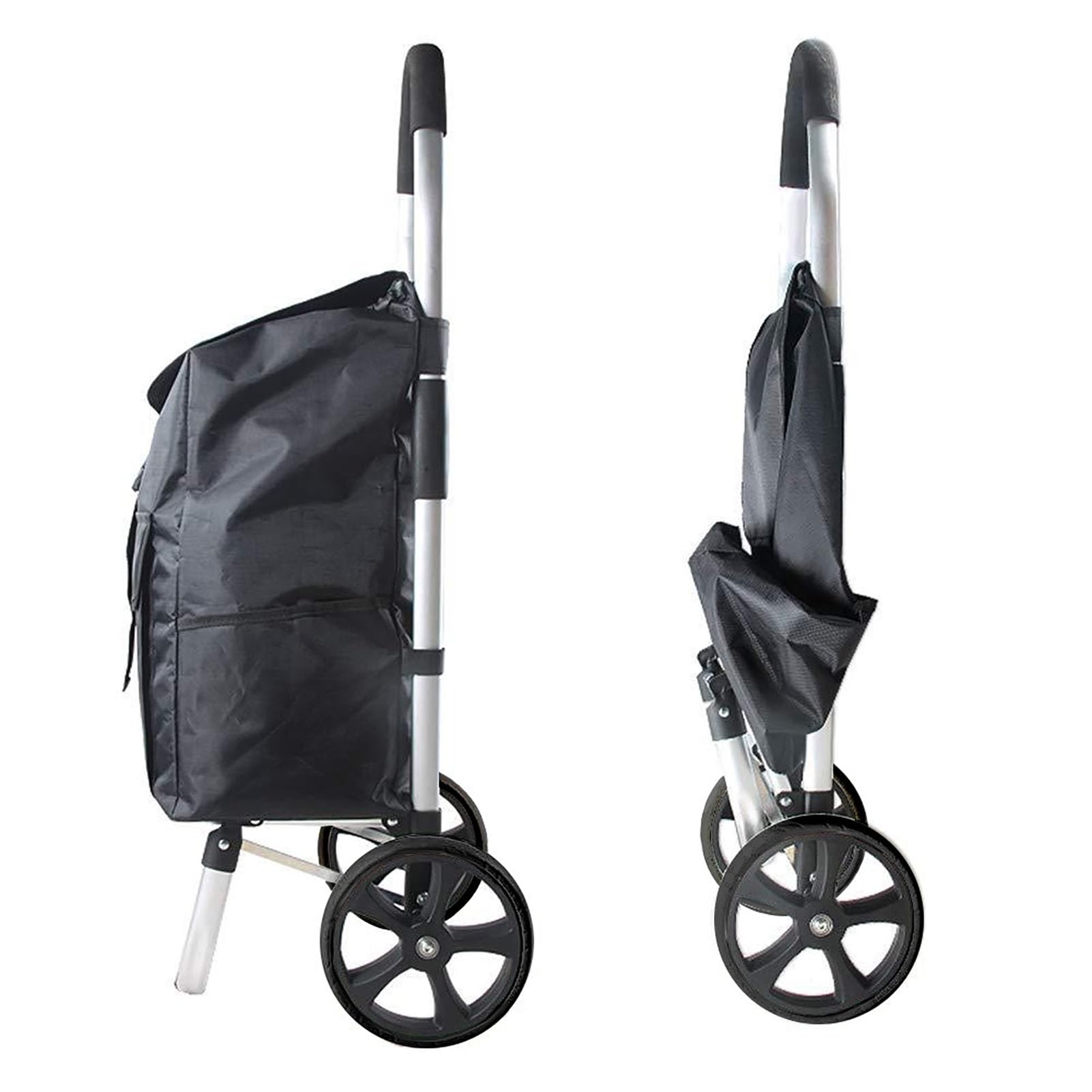 Carrello della Spesa Pieghevole, per Spese Bucato Campeggio e Altro Carrello Portatile Salvaspazio per Casa Supermercato e attività all'Aperto,Blu
