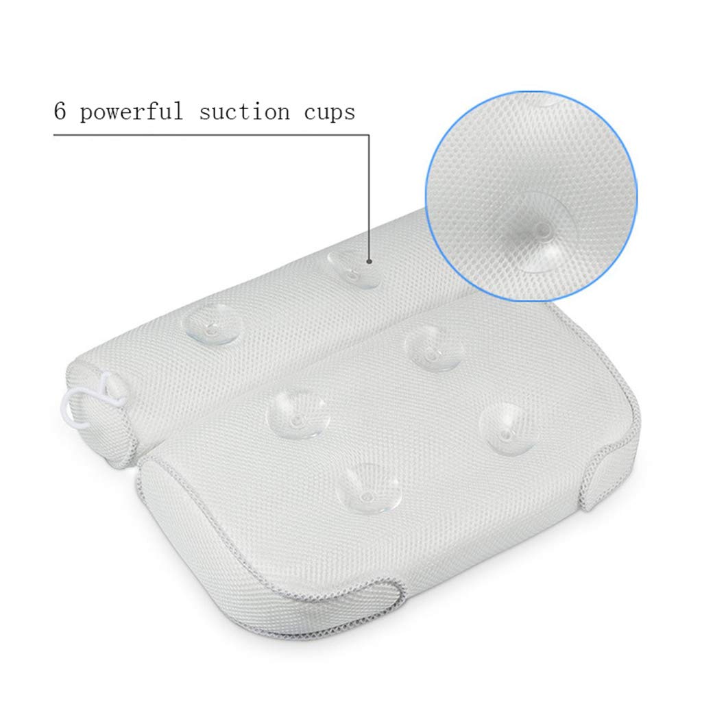 Almohadas para Bañera, Almohada para Bañera De SPA con 6 Ventosas Cabeza, Cuello, Espalda Y Hombros Almohadas para Bañera De Hidromasaje Jacuzzi Home SPA