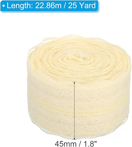 Miniatura 2 de PATIKIL Cinta de encaje de 1.8 pulgadas de ancho, 25 yardas, rollo de encaje de costura, paquete de regalo, envoltura para fiesta, decoración del