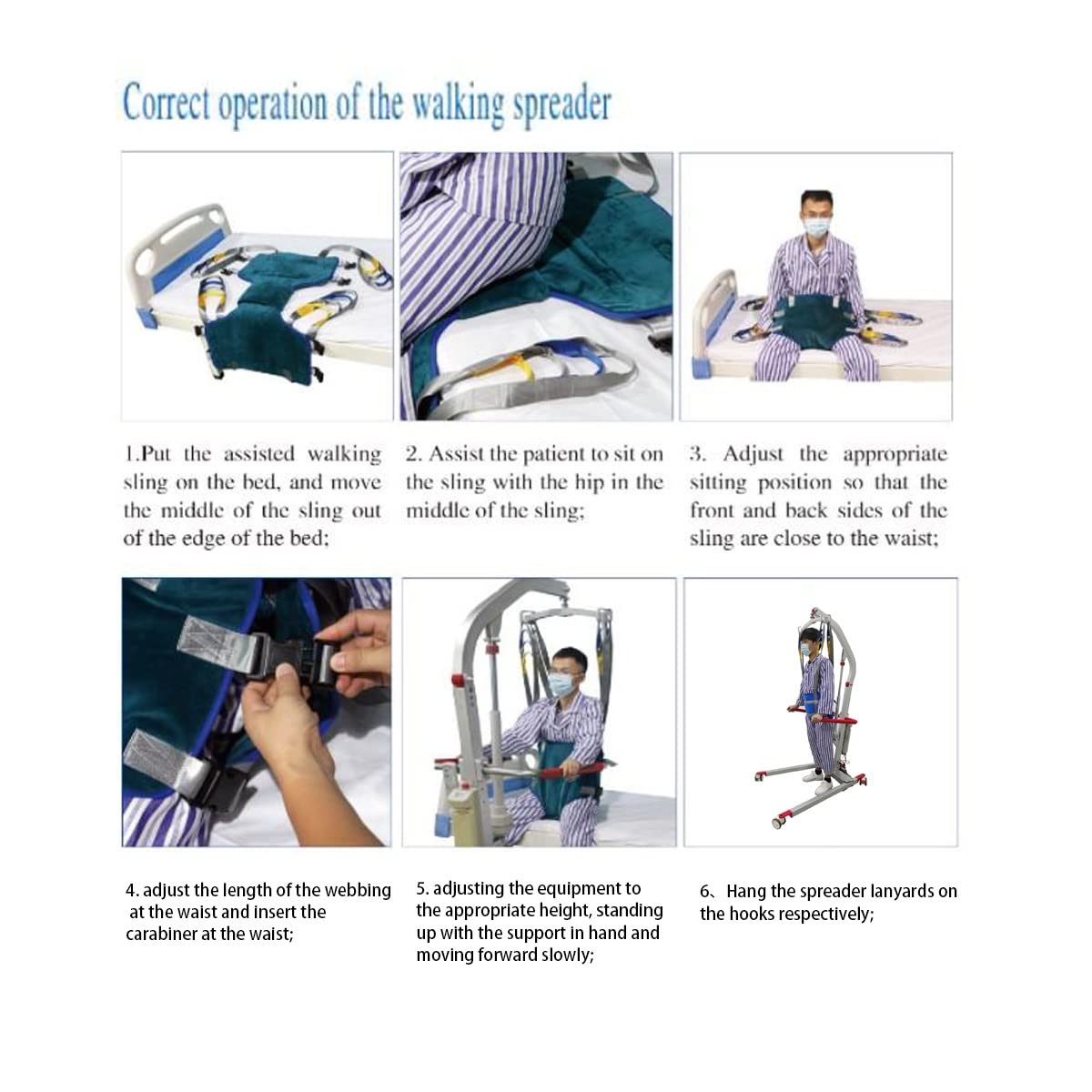 Ausili per la Posizione eretta, N Comfort Patient Lift Walking Sling con Supporto a Quattro Punti - Sollevatore per pazienti Attrezzature mediche per la Posizione eretta Ausili per la posizi