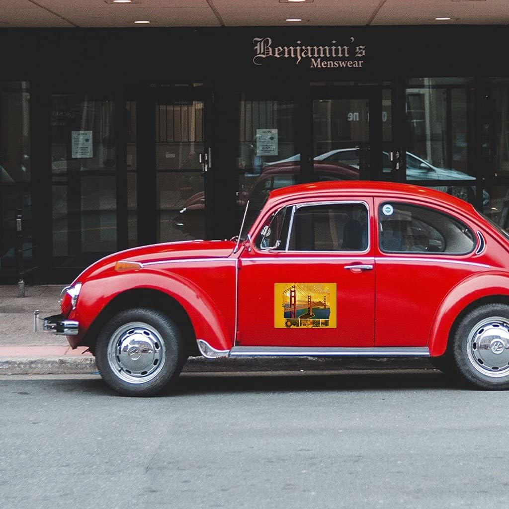 San Francisco Car Magnet 2 PCS - Bridge Car Magnet - Art Sticker