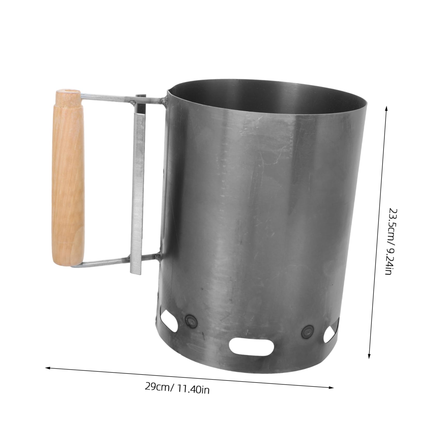 BESPORTBLE Encendedor de Chimenea para Barbacoa de Hierro Blanco con Mango