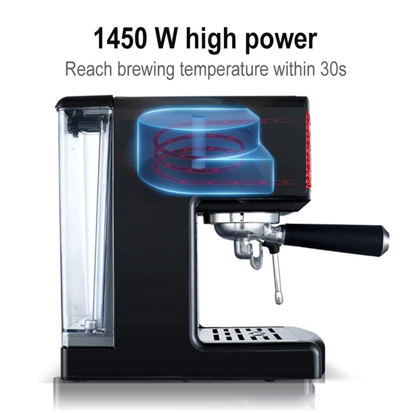 CUNTO Macchina per caffè espresso elettrica domestica Macinino da caffè Macchina per caffè elettrica in schiuma Elettrodomestici da cucina