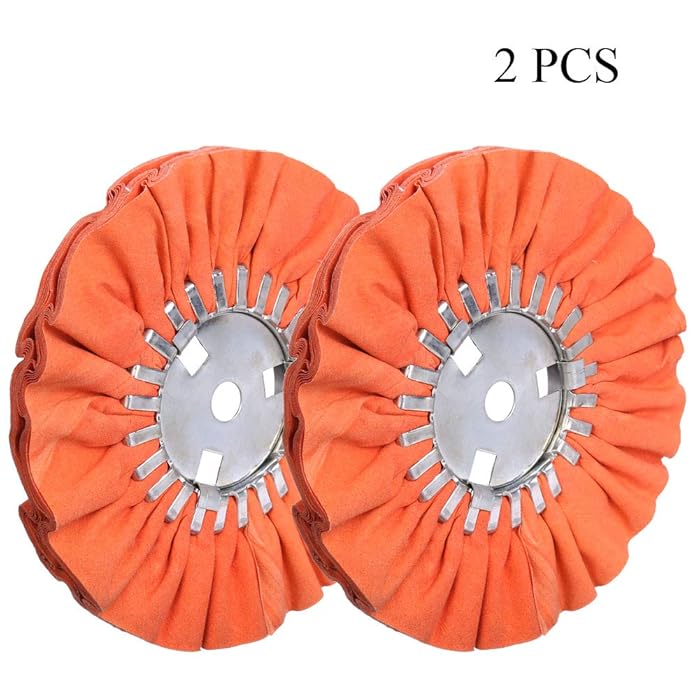 Buy 8" Orange Airway Buffing Wheel,5/8'' Arbor Hole,16 Plys/Medium