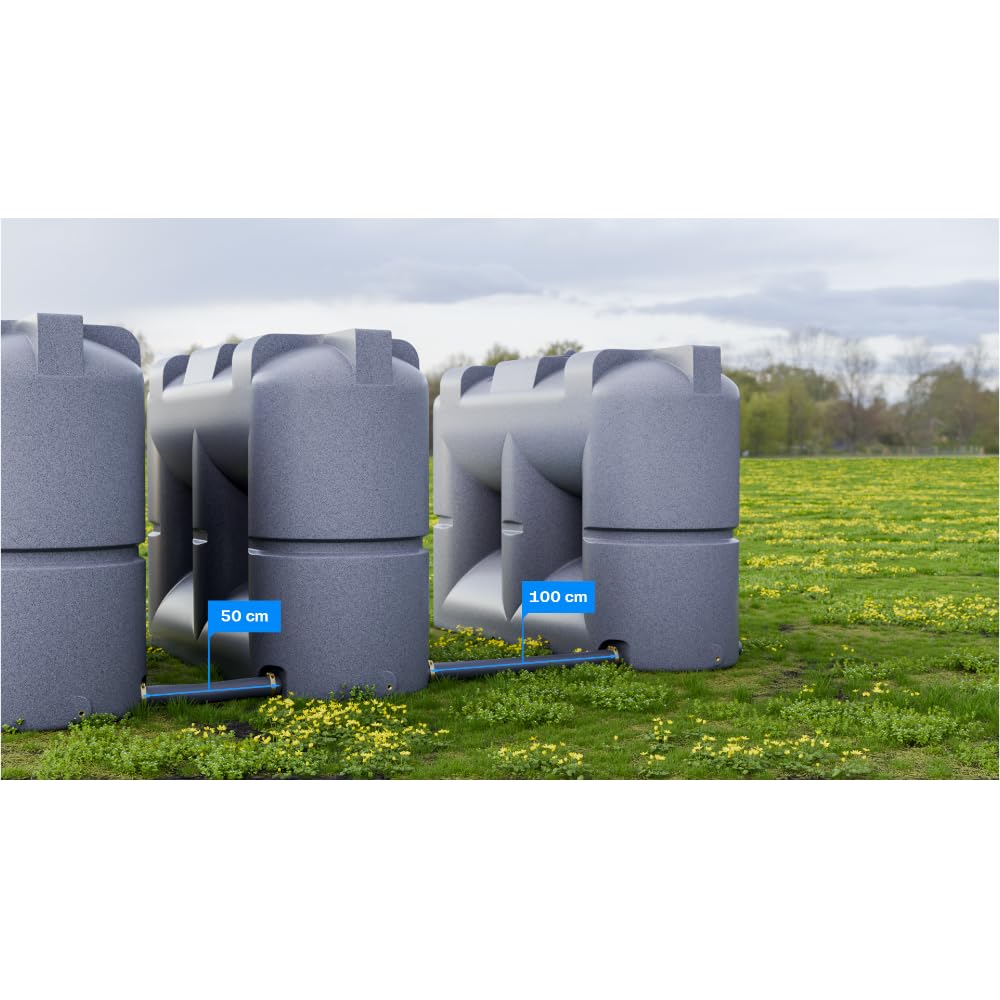 Varile Serbatoio acqua potabile da 1000 l, serbatoio da parete, filettatura interna integrata da 1", senza BPA, prodotto in EU, adatto per alimenti (blu)