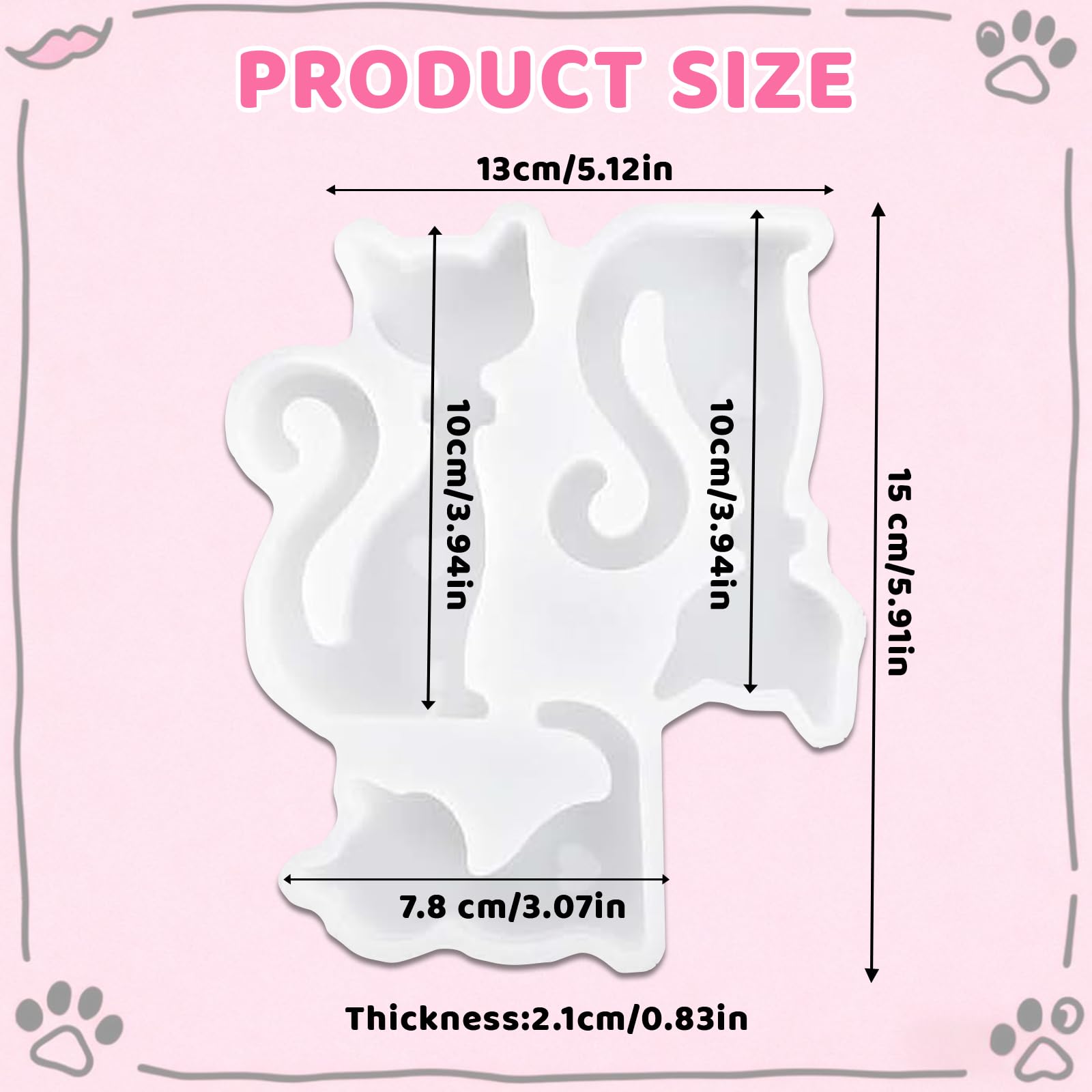 Moule à bougie,Moule 3D Poodle en Silicone pour chiot,mignon,chiens