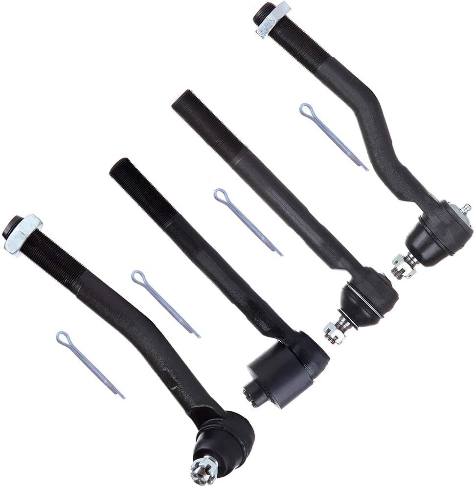 SCITOO 4-PC SET Suspension Kit For Jeep Grand for Cherokee Inner Tie Rod End,Outer Tie Rod End