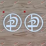 2X White 4'' Krav MAGA Decal Sticker Combat IDF Israel Defence Force Round Car Vinyl no backgroud