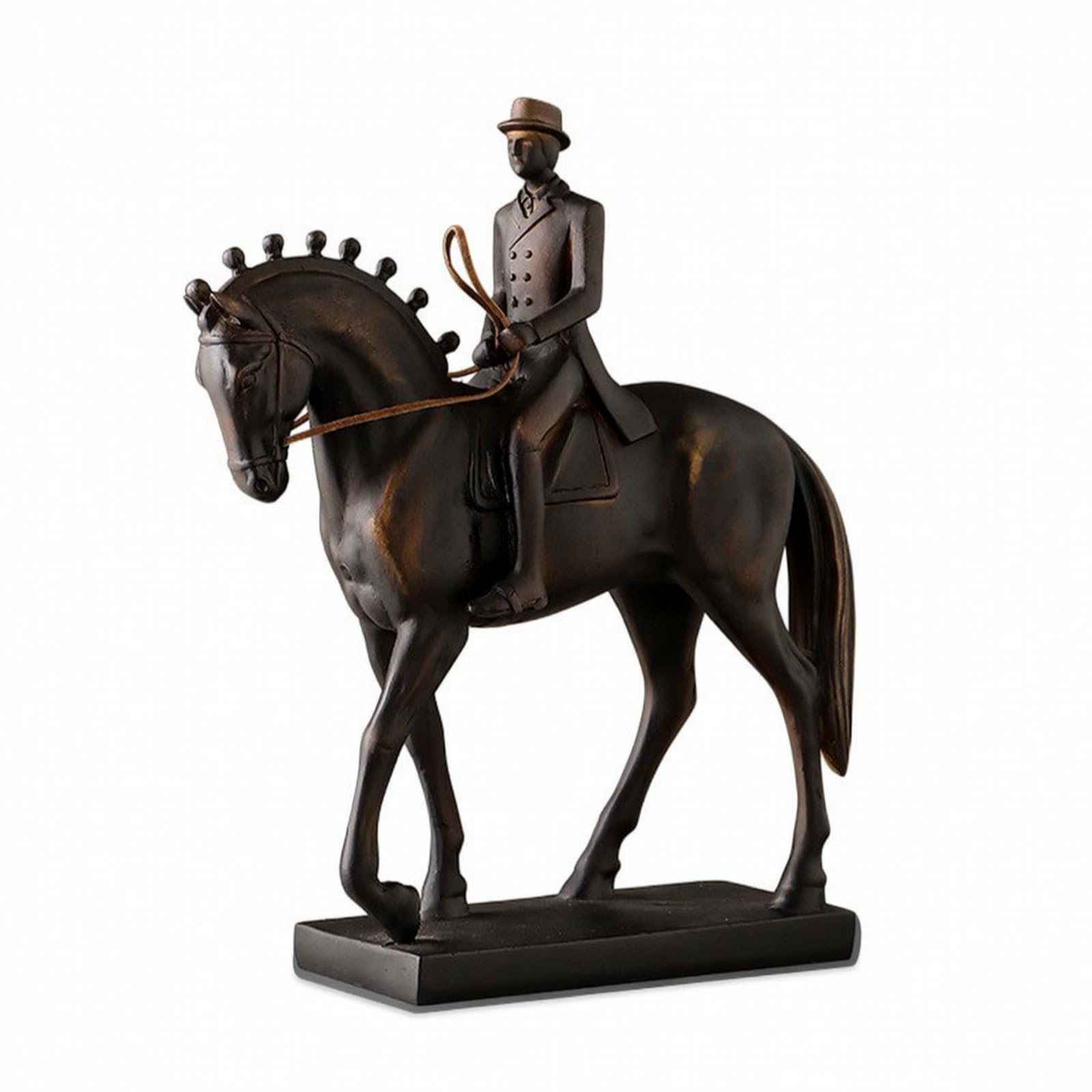 Statua di Ornato | Finitura Bronzo Antico, Statuetta di e, Vintage, per Ingresso, Dei Cavalli,