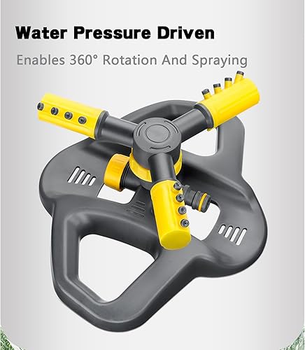 Miniatura 4 de Rociador para patio, rociador oscilante, 12 boquillas, rotación de 360, ángulo ajustable, área de pulverización de aproximadamente 845.0 ft,