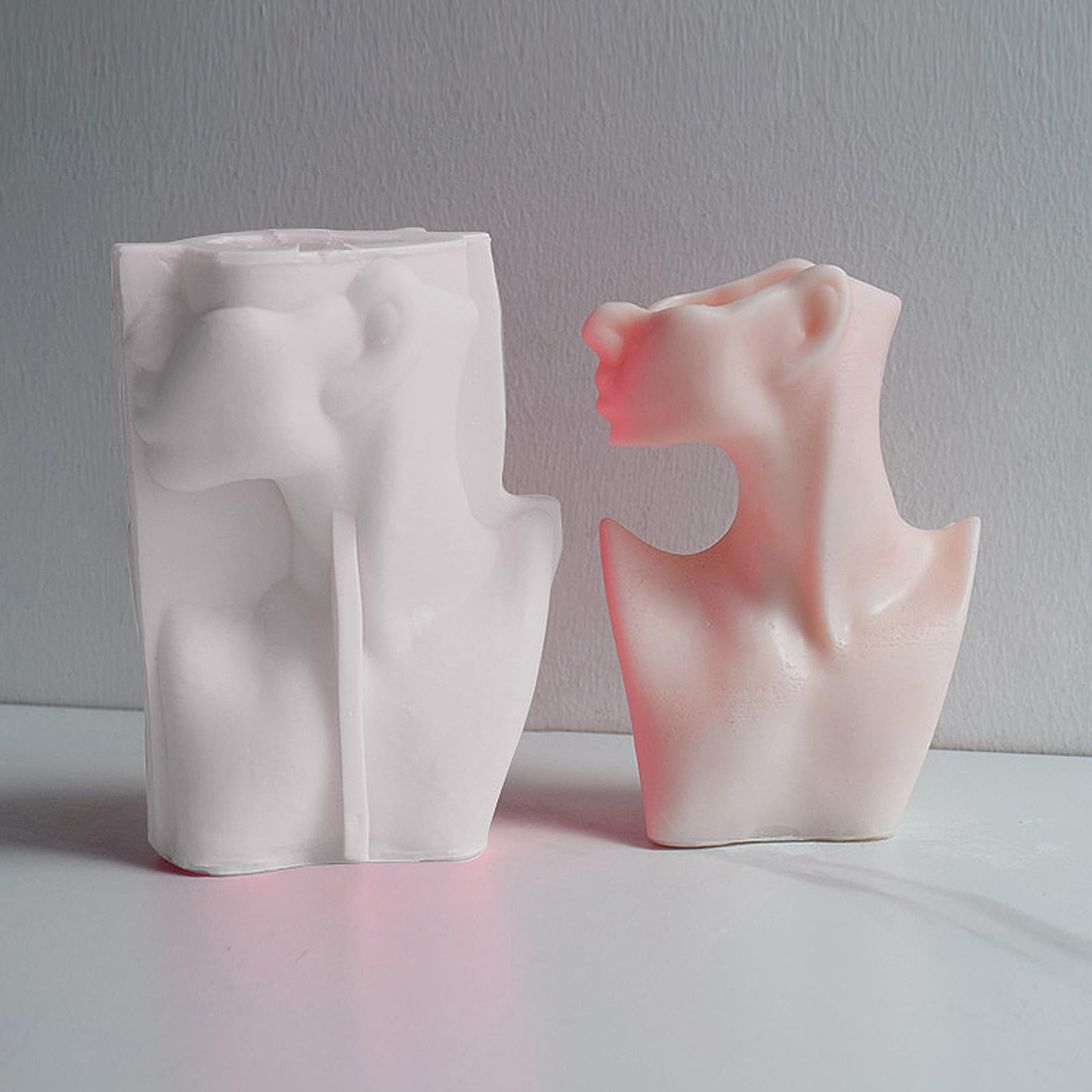 Molde de silicona para hornear de chocolate, diseño de flores 3D, para manualidades, jabón reutilizable, suministros de yeso, hogar, retrato abstracto, forma de flor