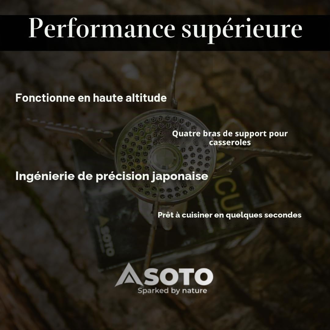 SOTO Amicus Stove with or without Igniter Camping Stove - Superior Under Windy Conditions, Shock Resistant, and Low-cost With High-end Performance Stove