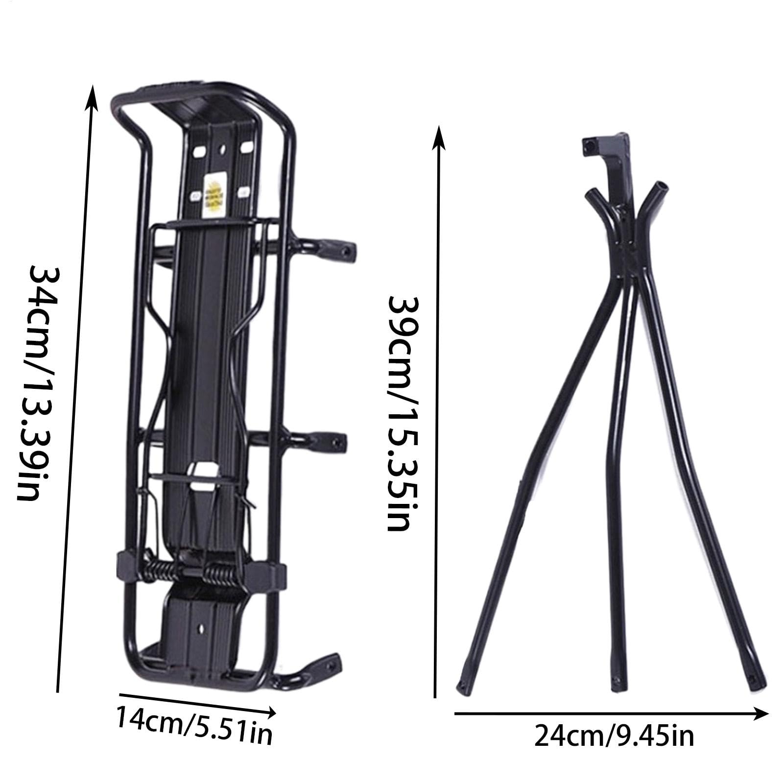 Soporte Trasero para Ciclismo, aleación de Aluminio, Soporte de liberación rápida con Reflector, Soporte de alforja, Carga máxima de 50 kg