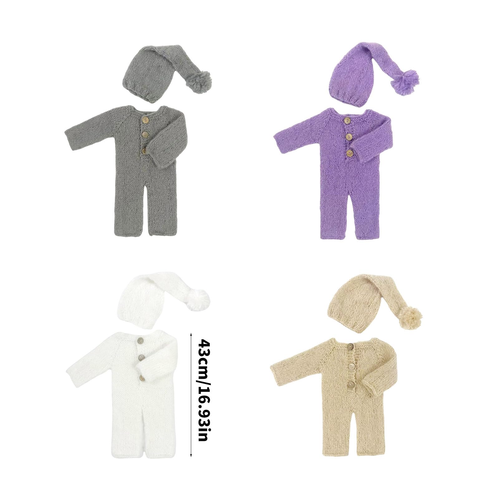 Atmungsaktive Kleidung Baby Strampler Overall mit elastischem langen Foto Kleidung Fotografie Requisiten Kostüme Outfit Kleinkind Fotografie Kleidung