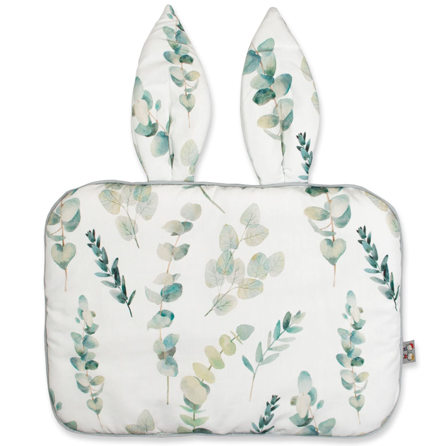 Oreiller extra plat lapin Sevira Kids en eucalyptus 25x35 cm